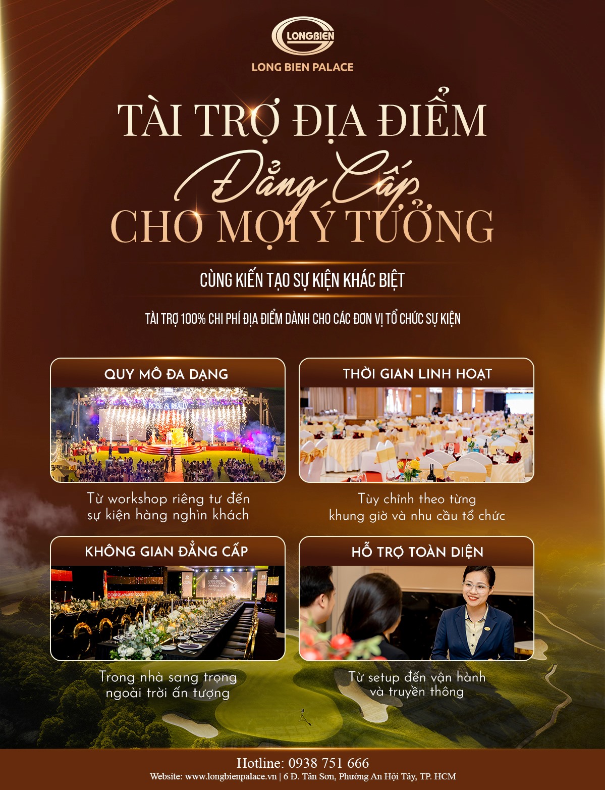 Long Bien Palace Tài trợ địa điểm trọn gói